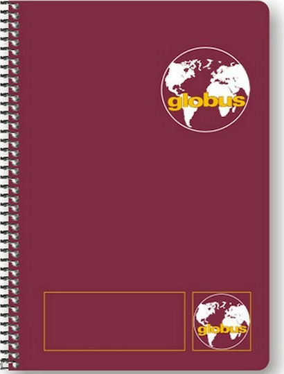 Globus Spiral Notebook Ruled A4 180 Sheets 5 Subjects Classic G360 Red 1pcs
