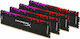 HyperX Predator RGB 128GB DDR4 RAM με 4 Modules (4x32GB) και Ταχύτητα 3600 για Desktop