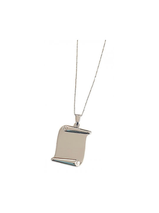 Necklace in white gold K14 "Papyrus"