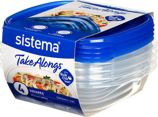 Sistema Take Along Μπλε 4τμχ