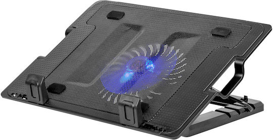 Rebel Kühlung Pad für Laptop bis zu 17" mit 1 Ventilator und Beleuchtung (KOM1051)