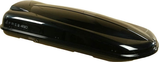 Auto Gs Quick Fix Car Roof Box with Single Opening and 480lt Capacity Black
