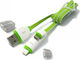 Ldnio LC82 Flat USB to Lightning / micro USB 1m Cable Green