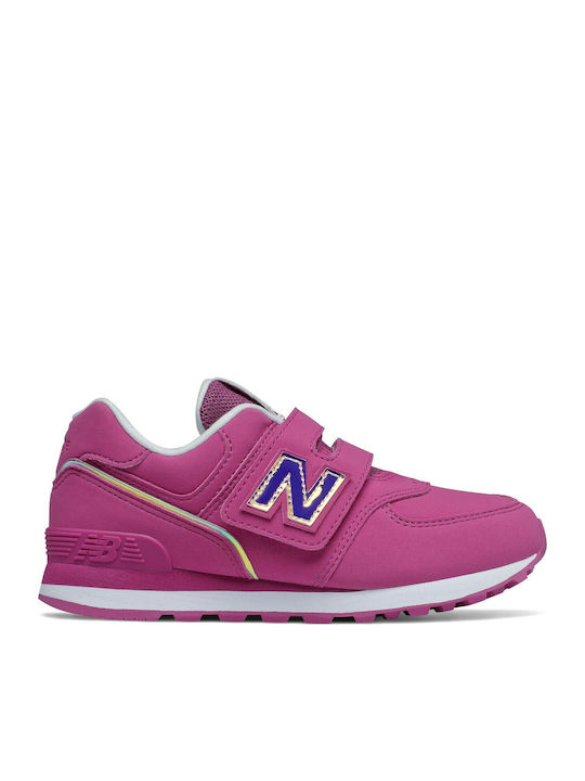 New Balance 574 Παιδικά Sneakers με Σκρατς Φούξια