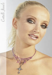 Cottelli Collection Cross Necklace Antique Look Sexy Jewelry Purple