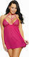 Dreamgirl Set Sexy Baby Dolls Mit Spitze Rosa