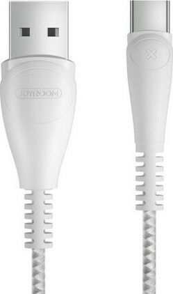 Joyroom S-M393 JANE Плетена USB 2.0 Кабел USB-C мъжки - USB-A мъжки Бял 1м (S-M393/TYPE-C/WHITE)