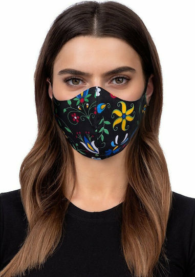 PL Profiled Face Mask Folklore 2 Black 1τμχ