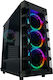 LC-Power Gaming 709B - Solar_System_X Midi Tower Computer Case with Window Panel and RGB Lighting Black