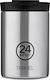 24Bottles Travel Tumbler Glas Thermosflasche Rostfreier Stahl BPA-frei Silber 350ml mit Mundstück