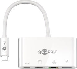 Goobay USB-C Докинг станция с HDMI 4K PD Етърнет (62105)