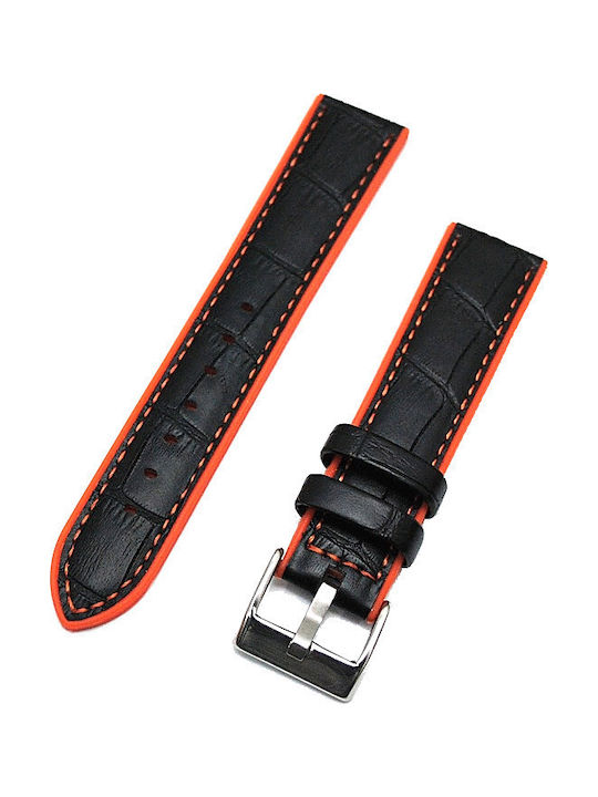 Diloy Straps Leather Strap Black 20mm