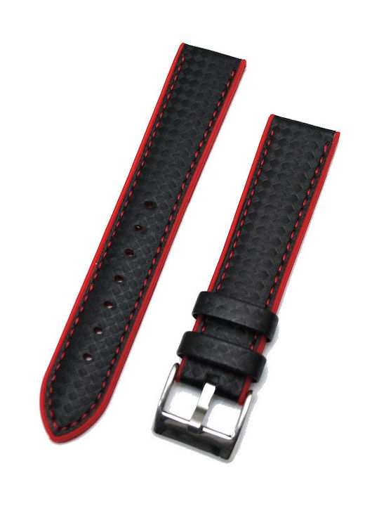 Diloy Straps Leather Strap Black 24mm