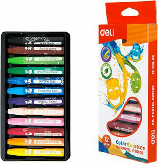 Deli Λαδοπαστέλ Color Emotion Oil Pastels 12 Χρωμάτων