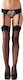 Cottelli Collection Clip On Stockings Sexy Schwarze Socken