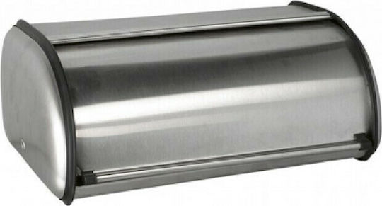 Bread Box with Lid Inox Silver 44x26x17cm