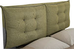 KS Kouppas Αννίτα Bed Headboard made of Fabric in Green Color 120x200cm 10.02.22