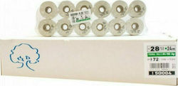 Typotrust Termică Bandă de hârtie Registru de casă L28xΔ50mm cu Lungime 24m 72buc