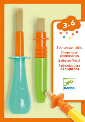 Djeco Έξυπνα Πινέλα Ζωγραφικής Sponge/Stippler Paint Brush Set Σετ 3pcs