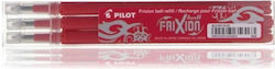 Pilot Frixion Replacement Ink for Ballpoint in Red color Medium 0.7mm 3τμχ 3pcs