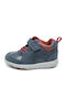 Rex Park K Anatomical Leather Kids Boots with Velcro Blue