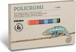 Primo Policromi Soft Crayons Set Ξηροπαστέλ 12 Colours