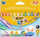 BIC Kids Plastidecor Triangle Crayons Set 12 Colours