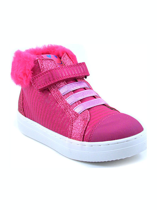 Kids Sneakers High Anatomic with Scratch Fuchsia