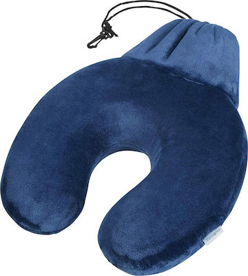 Samsonite Memory Foam Travel Pillow with Carrying Case 27x26x8cm Blue