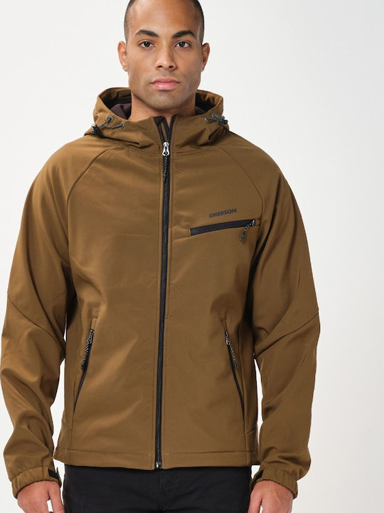 Geci Barbati Softshell Waterproof și cu Protecție Împotriva Vântului Olive
