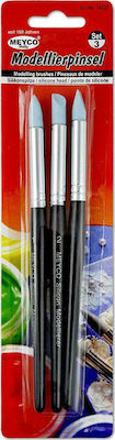 Meyco Paint Brush Set Σετ Πινέλων Σιλικόνης 3pcs