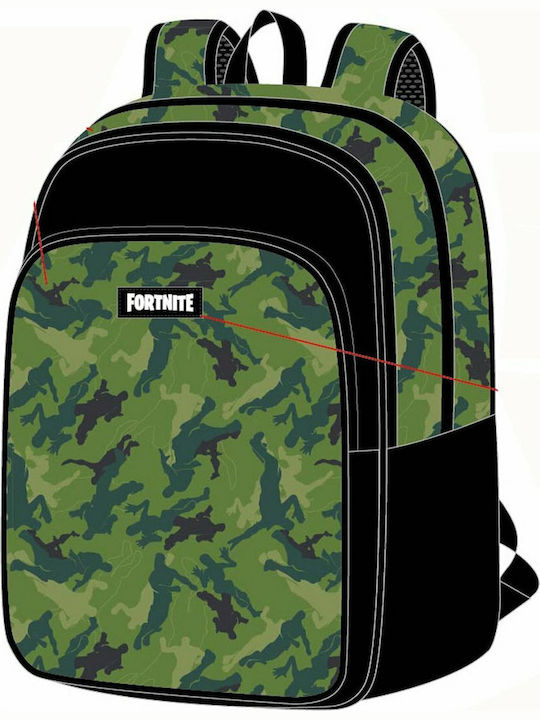 Gim Fortnite Camouflage School Bag Backpack Junior High-High School in Green color