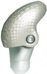 Auto Gs Shift Knob Πόμολο Ταχυτήτων Νίκελ Οβάλ Σπαστό Universal Gray