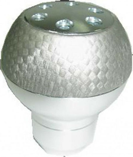 Auto Gs Auto Schaltknauf Nickel Rund mit Schrauben Universal Gray