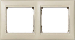 Legrand Valena Switch Frame 2 Positions Horizontal Installation in Beige Color 770472 Legrand Valena Switch Frame 2 Positions Horizontal Installation in Beige Color 770472