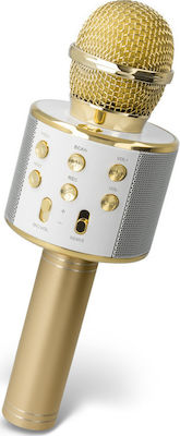 Forever Drahtloses Karaoke-Mikrofon BMS-300 in Gold Farbe