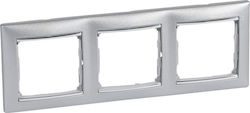 Legrand Valena Switch Frame 3 Positions Horizontal Installation in Silver Color 770353