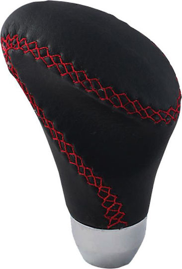 Autoline Shift Knob Red Stitch Ταχυτήτων Universal black