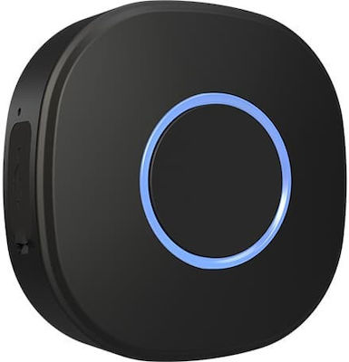 Shelly Button 1 Smart Ενδιάμεσος Διακόπτης Wi-Fi σε Μαύρο Χρώμα