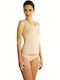 Women's Sleeveless Cotton T-Shirt Beige 2Pack
