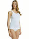 0/064 Women's Sleeveless Cotton T-Shirt White 2Pack