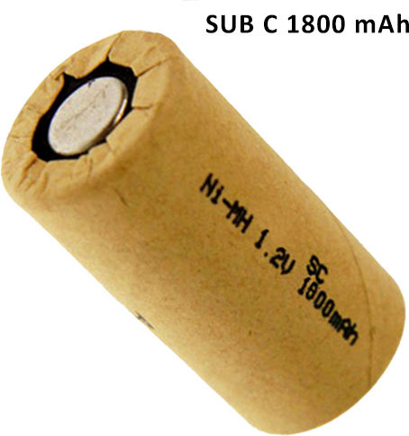 TC Battery Επαναφορτιζόμενη Μπαταρία Sub-C Ni-MH 1800mAh 1.2V 1τμχ