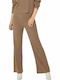 Tessa Damen Hoch tailliert Stoff Hose Coconut