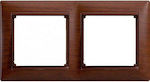 Legrand Valena Horizontal Switch Frame 2-Slots Brown 770312