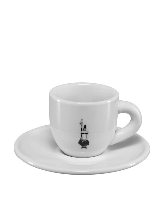 Bialetti Moka Cup Omino Φλιτζάνι Espresso από Πορσελάνη Λευκό