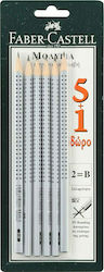 Faber-Castell Grip Pencil 2B Gray 6pcs