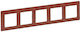 Legrand Valena Life Switch Frame 5 Positions Vertical and Horizontal Installation in Red Color 754075