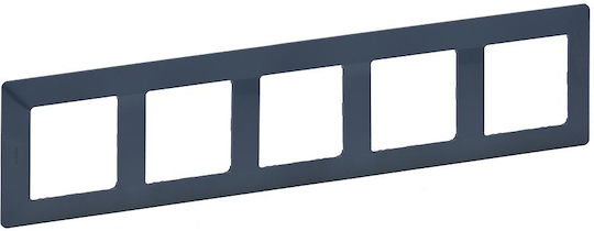 Legrand Valena Life Switch Frame 5 Positions Vertical and Horizontal Installation in Blue Color 754095