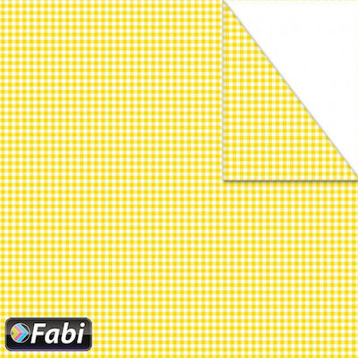 Fabi Cardboard 14560 Double Sided Yellow Καρό 50x70cm