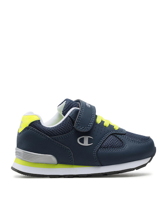 Low Cut Erin Kids Sports Shoes Running with Hoop & Loop Closure Navy Blue